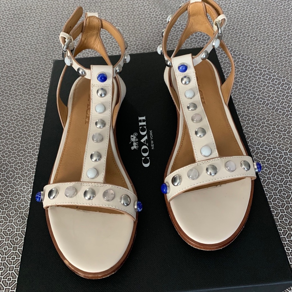 Coach Sadie T-Strap Sandal with Studded Straps
